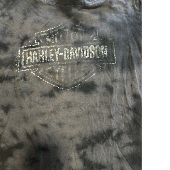 HARLEY DAVIDSON LADIES BLACK T-SHIRT SHORT SLEEVE SIZE MEDIUM PREOWNED - Picture 5 of 5